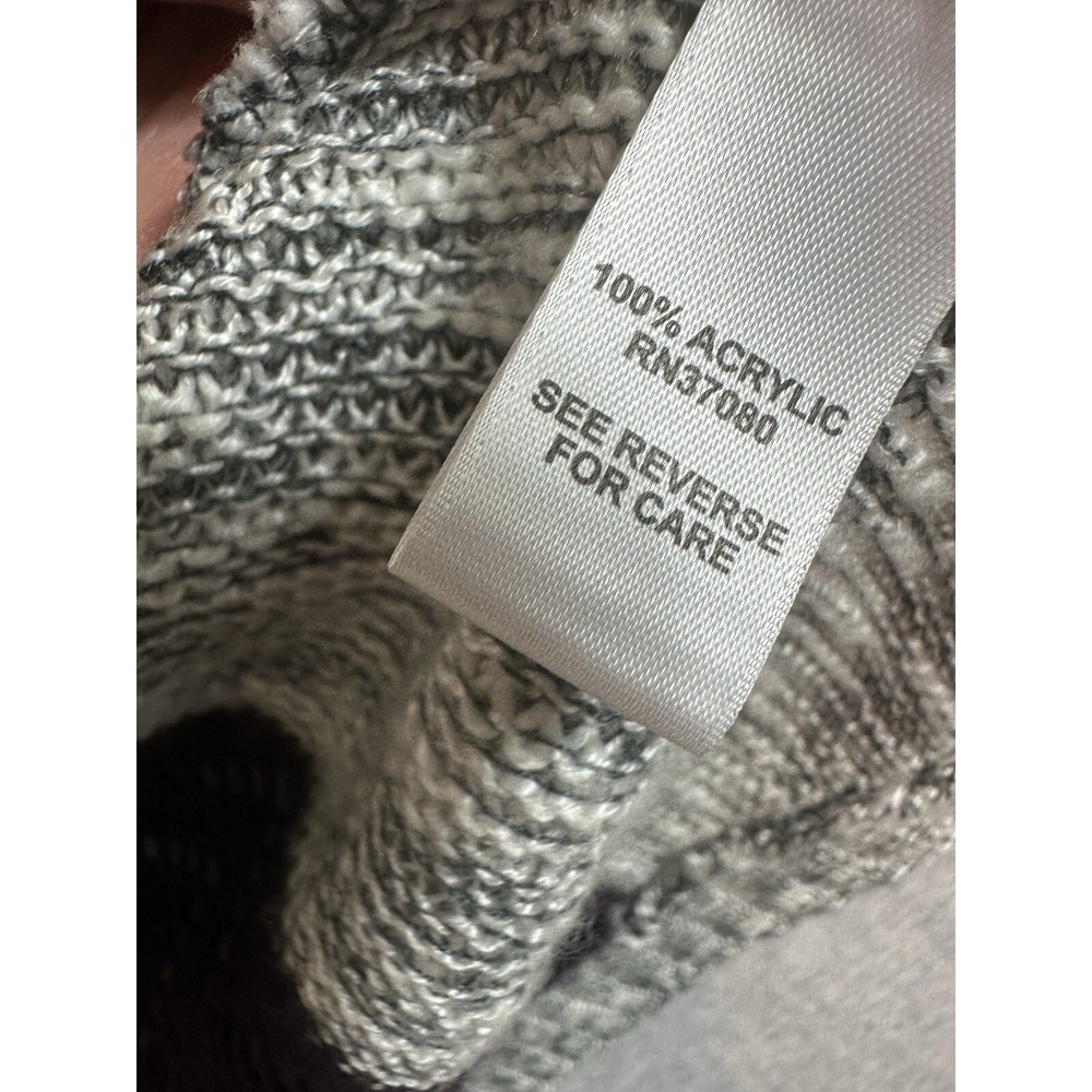 VTG Y2K Open Knit Long Sweater Cardigan Womens Large Purple Gray Lagenlook Drape - Picture 8 of 11